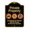 Signmission Designer Series-Private Property Unauthorized Vehicles Towed No Cars, 24" x 18", BG-1824-9914 A-DES-BG-1824-9914 - alternate 1